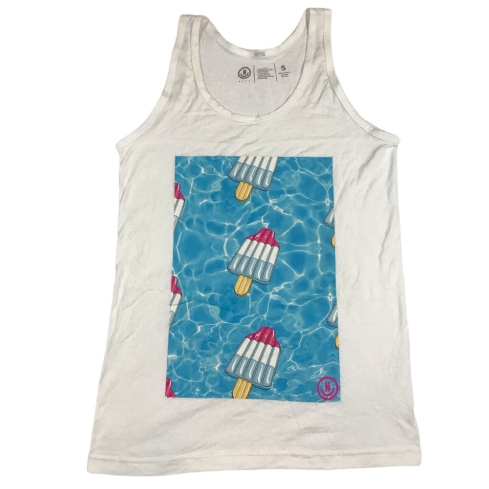 NEW NEFF Popsicle tank top red water pool S float